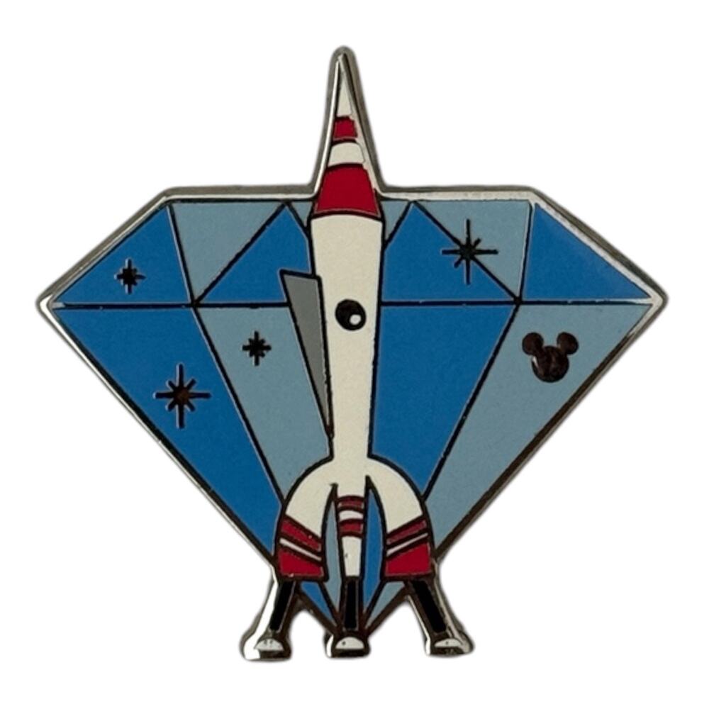 DISNEY DLR 2015 60th Diamond Anniversary Hidden Mickey Pin Rocket to the Moon